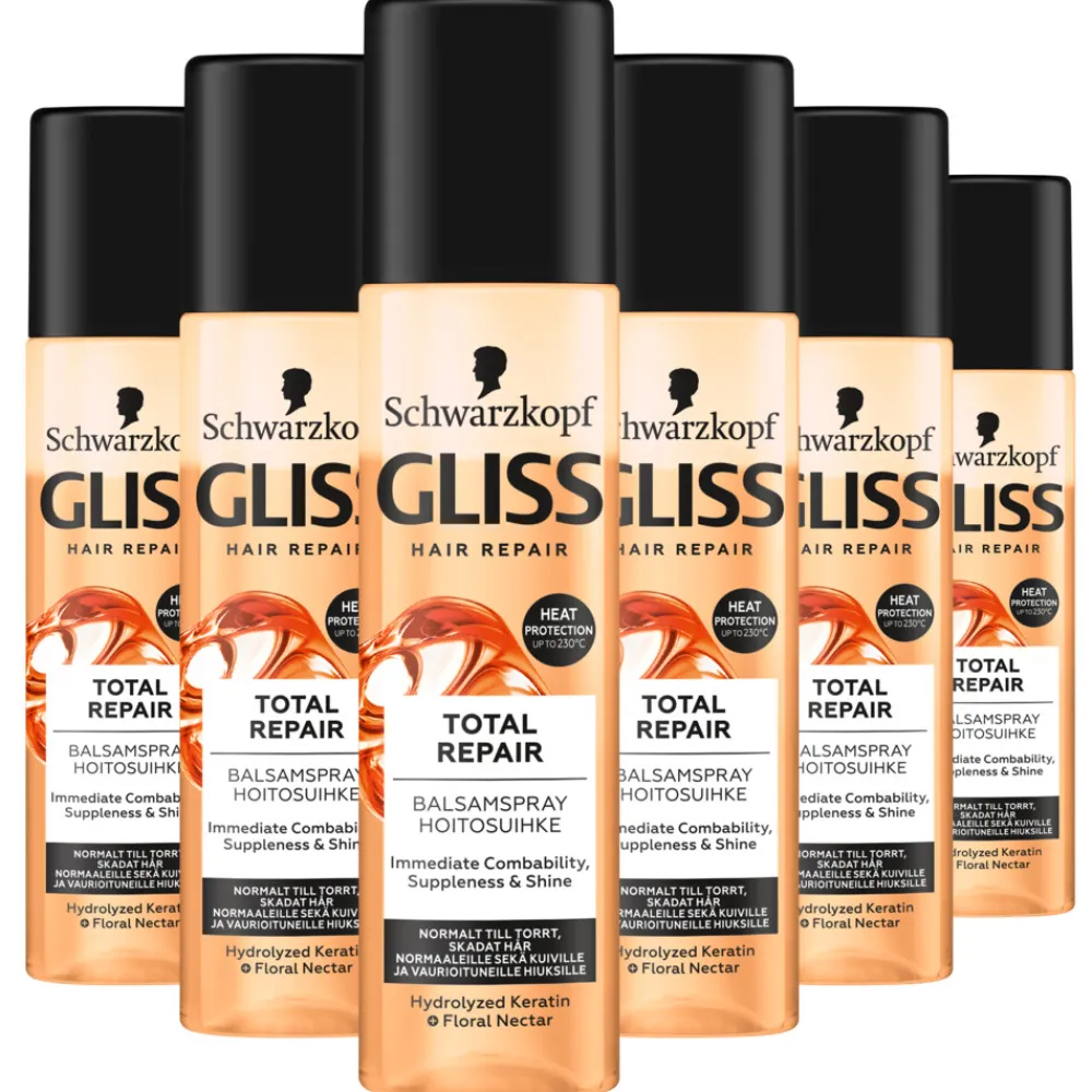 6x Anti-klit Spray Total Repair 200 ml^Gliss Discount