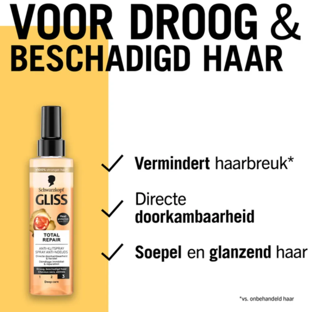 6x Anti-klit Spray Total Repair 200 ml^Gliss Discount