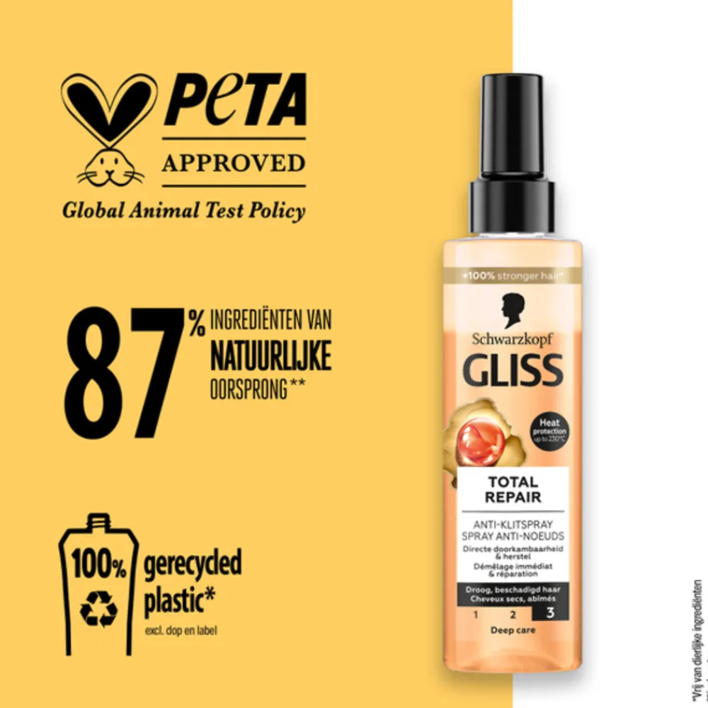 6x Anti-klit Spray Total Repair 200 ml^Gliss Discount
