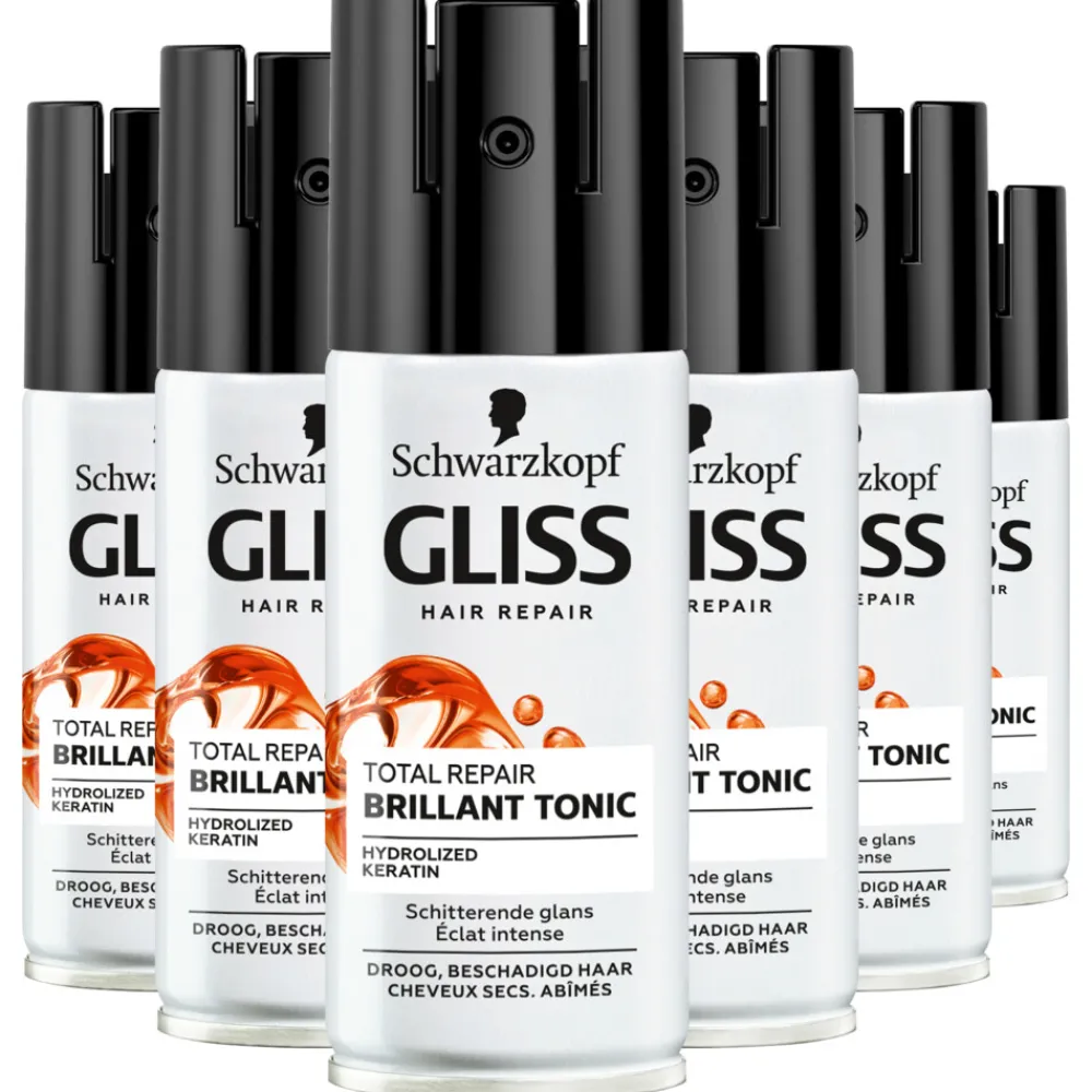 6x Total Repair Brillant Tonic 100 ml^Gliss New