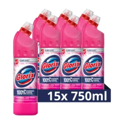 Toiletartikelen|Badkamerartikelen<Glorix 15x Bleek Pink Power 750 ml