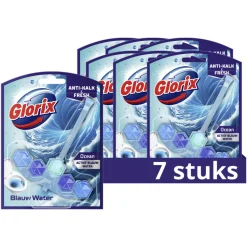 7x Toiletblok Blauw Water Ocean^Glorix Best
