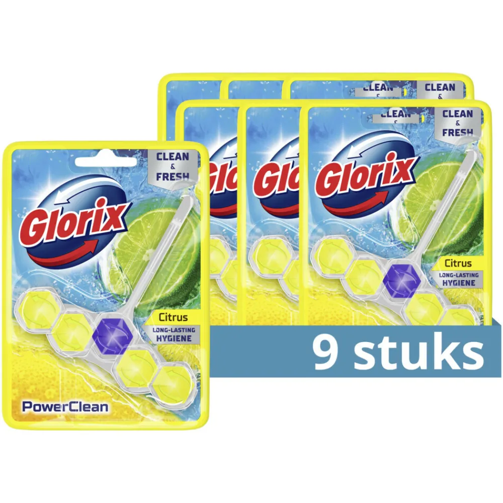 9x Toiletblok Power Clean Citroen^Glorix