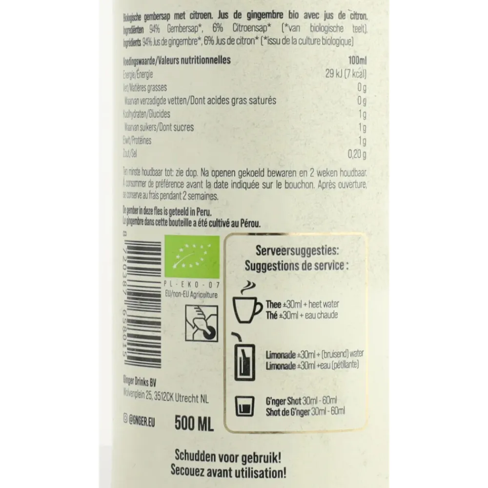3x G'nger Puur Gembersap 500 ml^Gnger Best