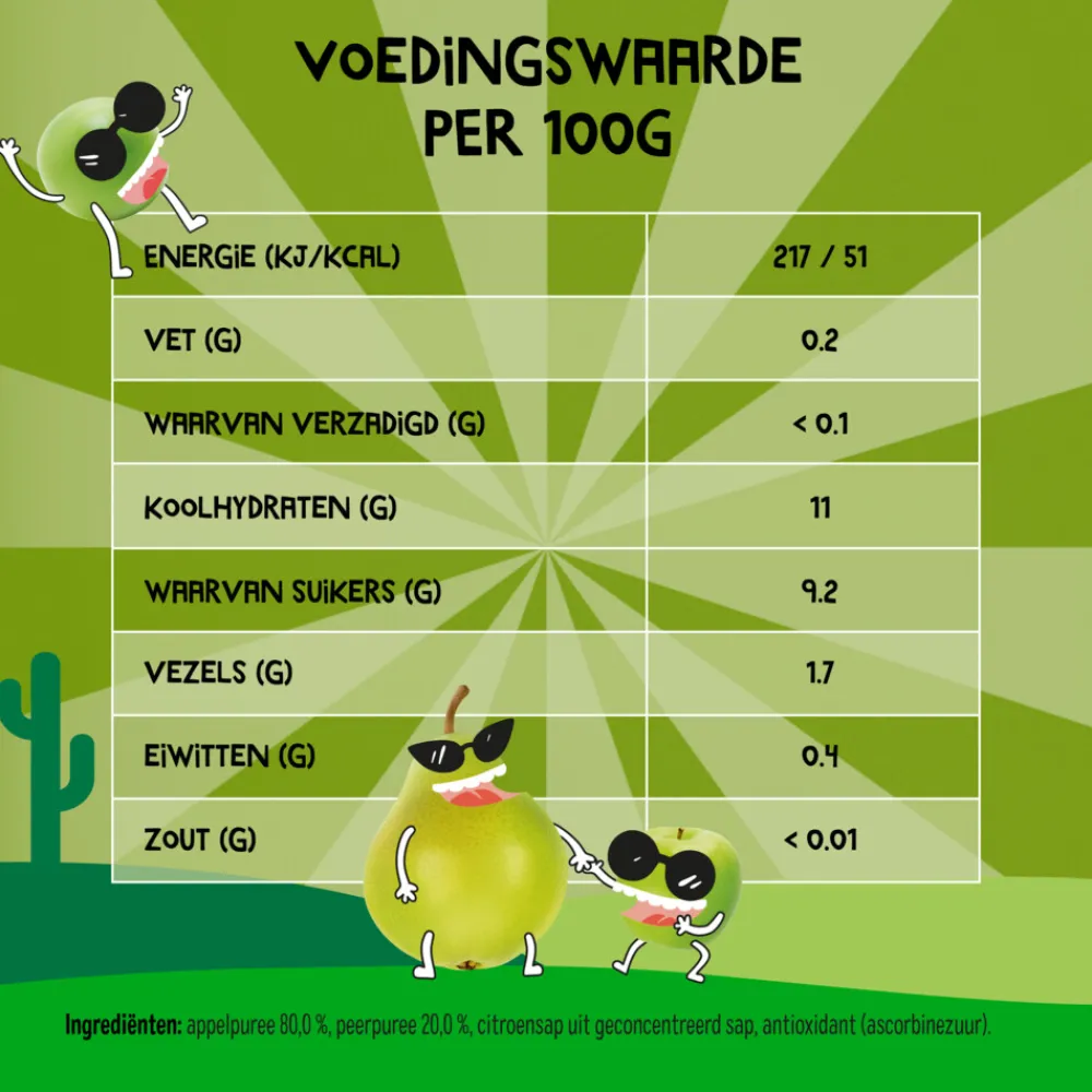 Baby & Peutervoeding<Goodies 6x Knijpfruit Smoothie Appel & Peer 100 gr