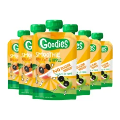 6x Knijpfruit Smoothie Abrikoos & Appel 100 gr Baby & Peutervoeding