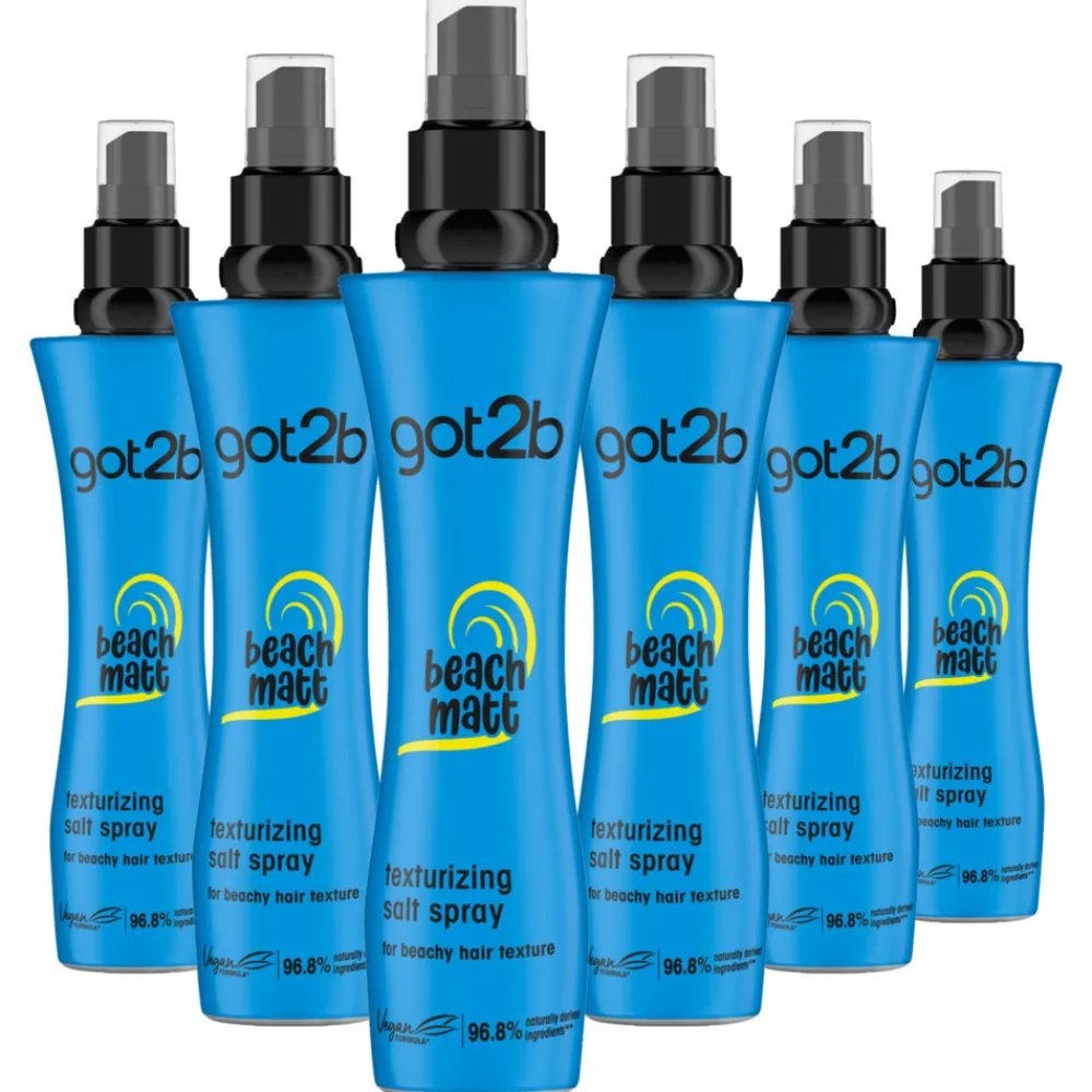 6x Hairspray Beach Babe Salt Spray 200 ml^Got2b Discount