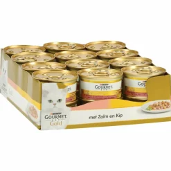 24x Gold Fijne Hapjes Zalm - Kip 85 gr^Gourmet Discount