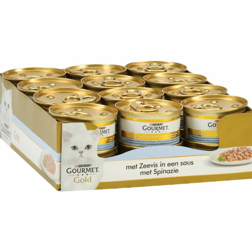 24x Gold Luxe Mix Zeevis - Spinazie 85 gr^Gourmet Online