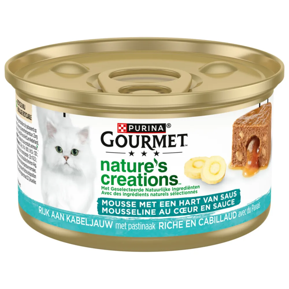24x Nature's Creations Blik Mousse met Saus Kabeljauw 85 gr^Gourmet Best