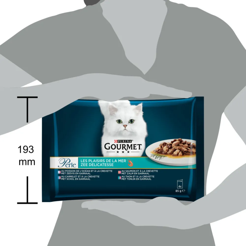 12x Perle Kattenvoer in Saus Zee Delicatesse 4 x 85 gr^Gourmet Online