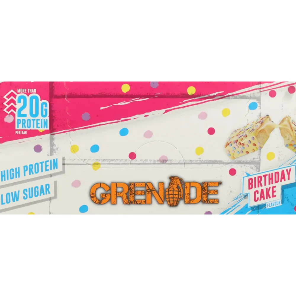 Sportvoeding & Drank|Snacks & Tussendoortjes<Grenade 6x Protein Bars Birthday Cake 12 x 60 gr