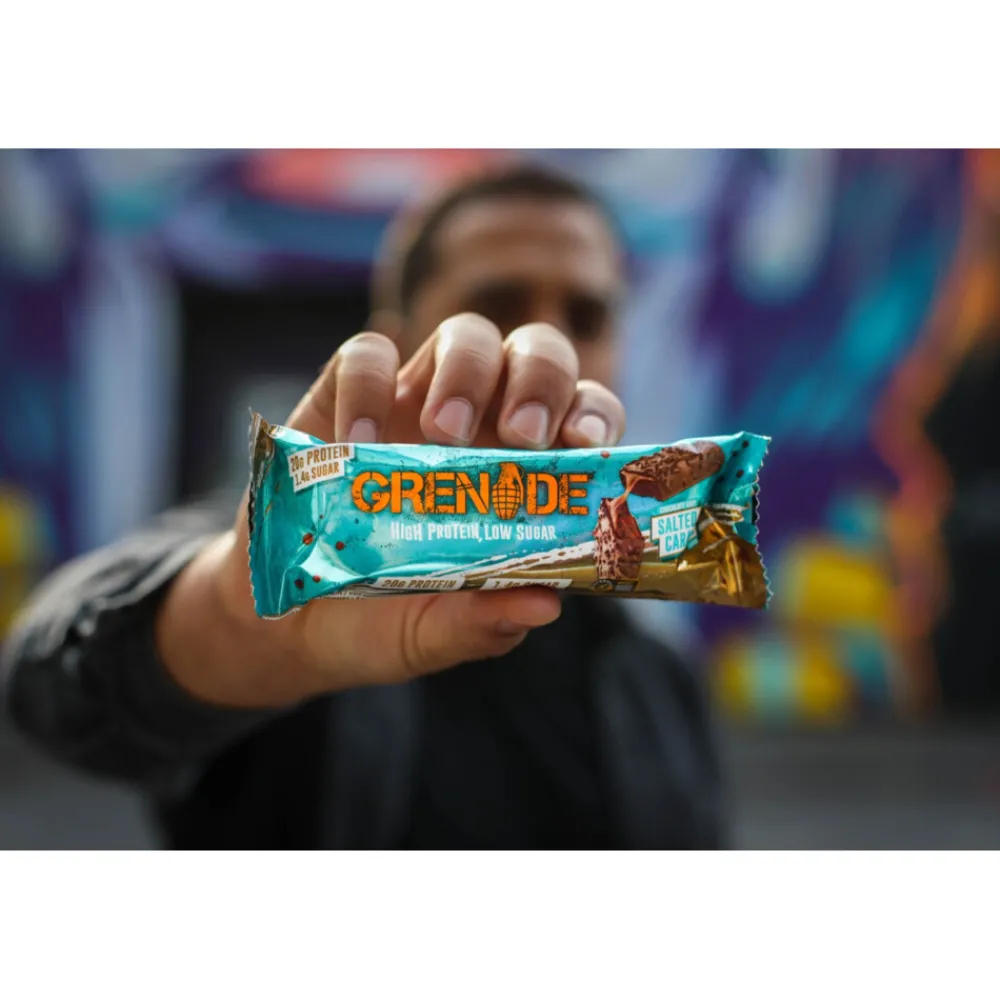 6x Protein Bars Chocolate Chip Salted Caramel 12 x 60 gr^Grenade Hot