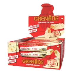 Hot 6x Protein Bars White Chocolate Salted Peanut 12 x 60 gr Sportvoeding & Drank|Snacks & Tussendoortjes