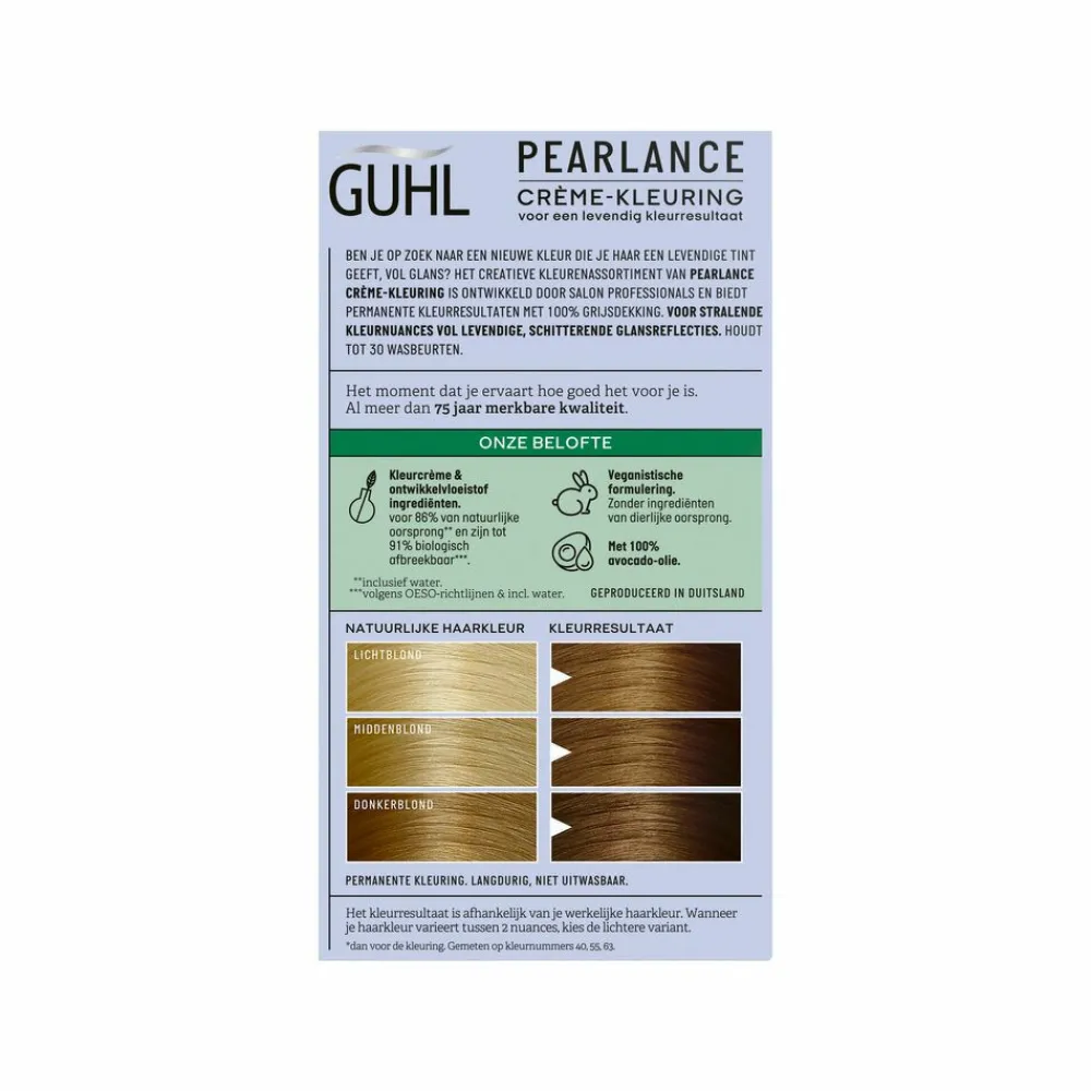 3x Pearlance Intensieve Crème-Haarkleuring 72 Middengoudblond Sandalwood^Guhl Best
