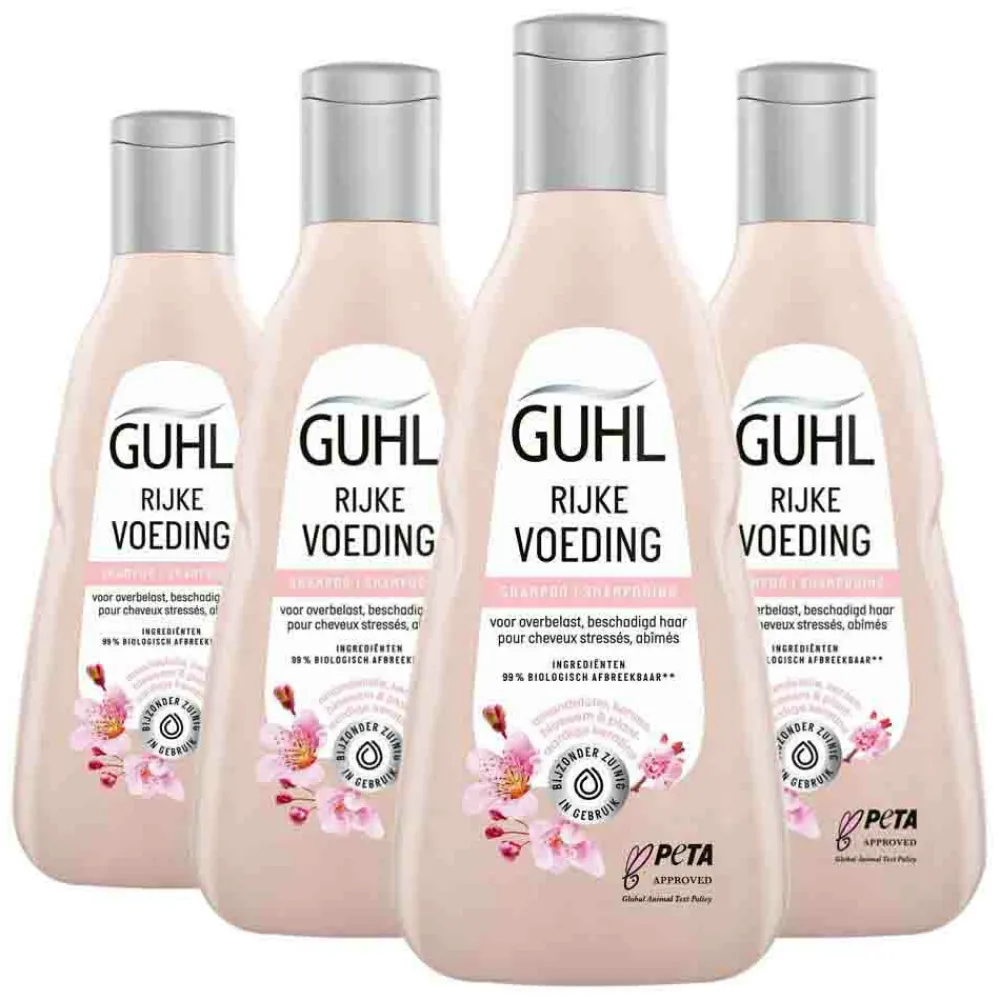 4x Rijke Voeding Shampoo 250 ml^Guhl New