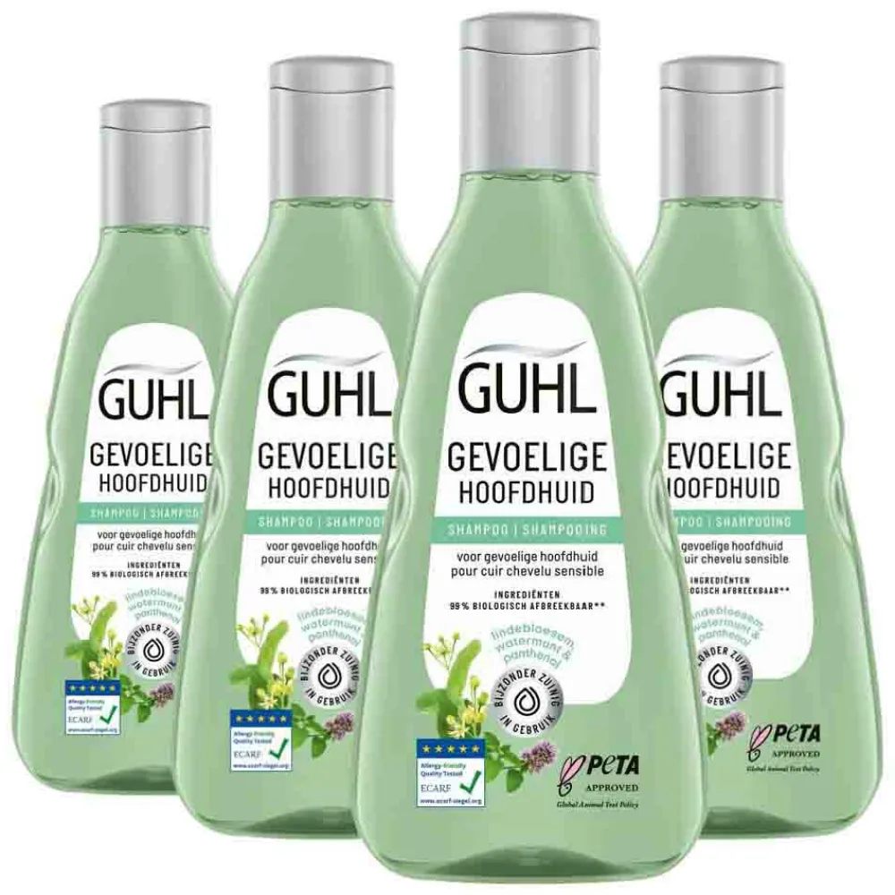 Shampoo<Guhl 4x Shampoo Gevoelige Hoofdhuid 250 ml