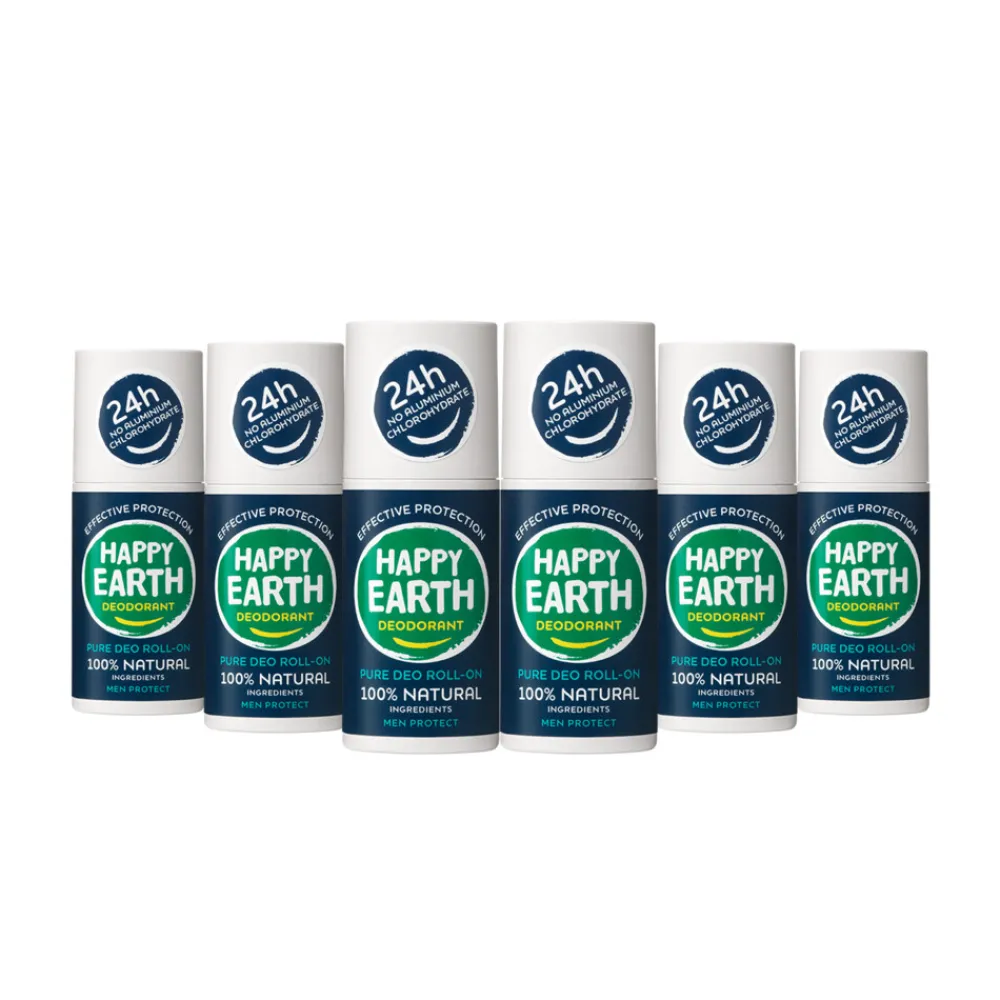 Clearance 6x 100% Natuurlijke Deodorant Roller Lemon Sandelwood 75 ml Deodorant