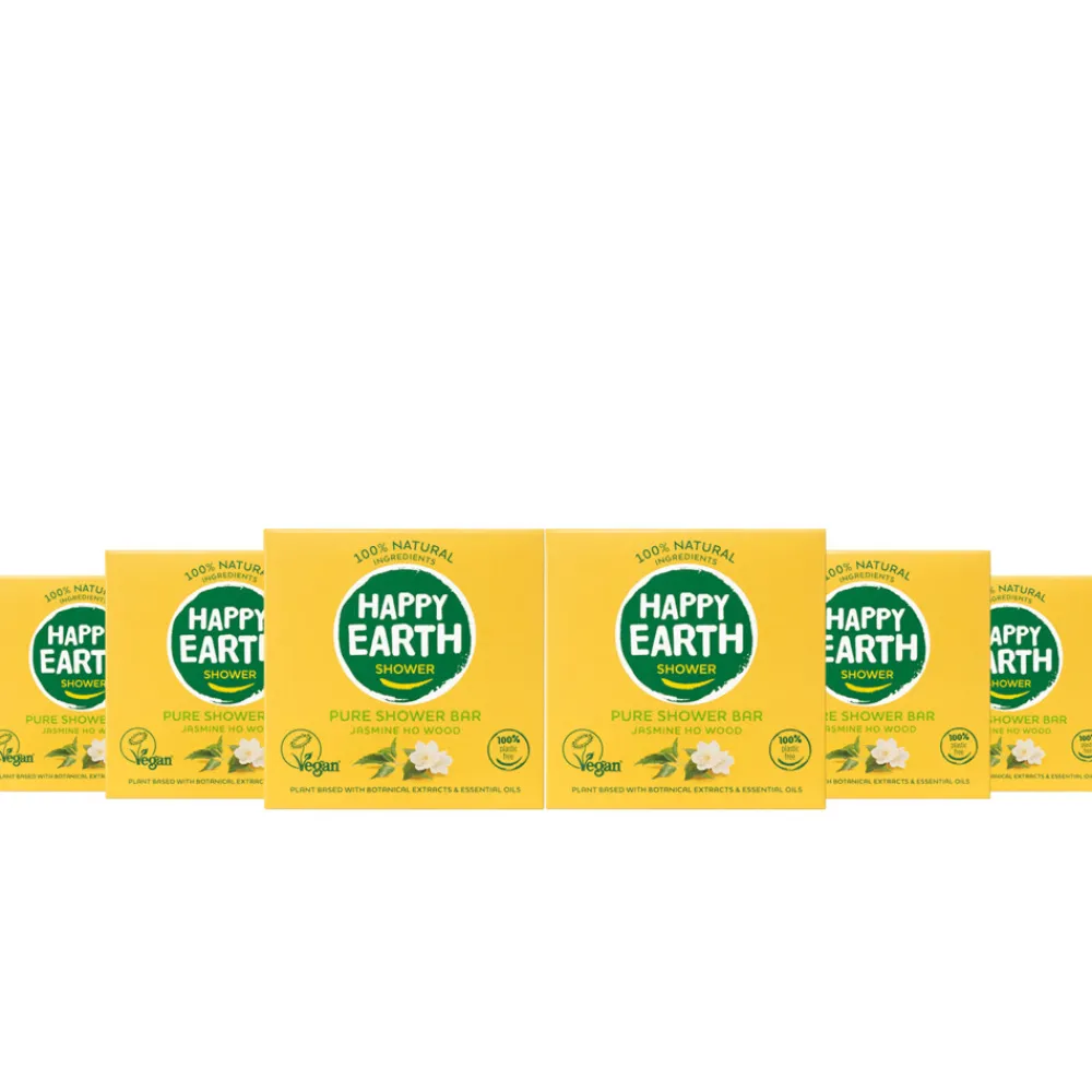 Bad & Douche<Happy Earth 6x 100% Natuurlijke Shower Bar Jasmine Ho Wood 90 gr