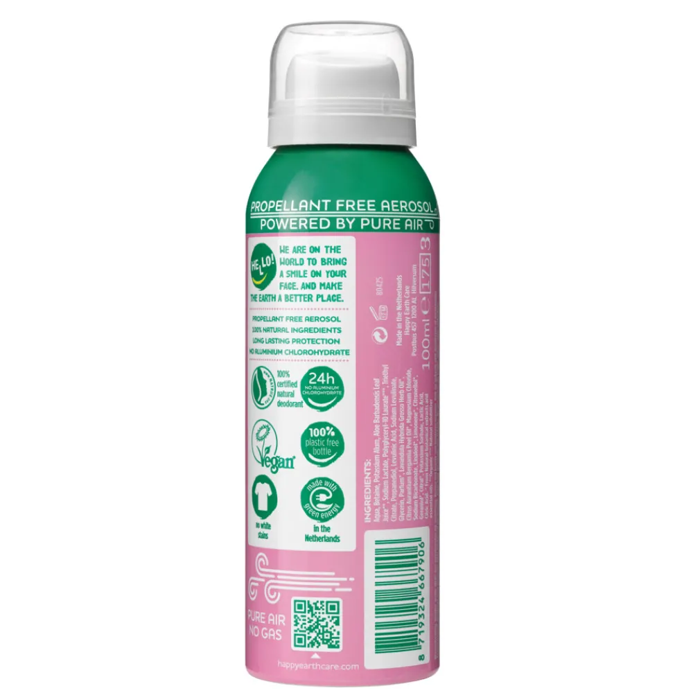 Sale 6x 100% Natuurlijke Deodorant Natural Air Spray Lavender Ylang 100 ml Deodorant