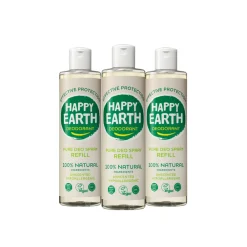 3x 100% Natuurlijke Deo Spray Navulling Unscented 300 ml Deodorant