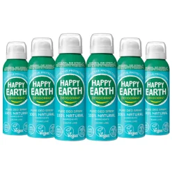 6x 100% Natuurlijke Deodorant Natural Air Spray Cedar Lime 100 ml^Happy Earth