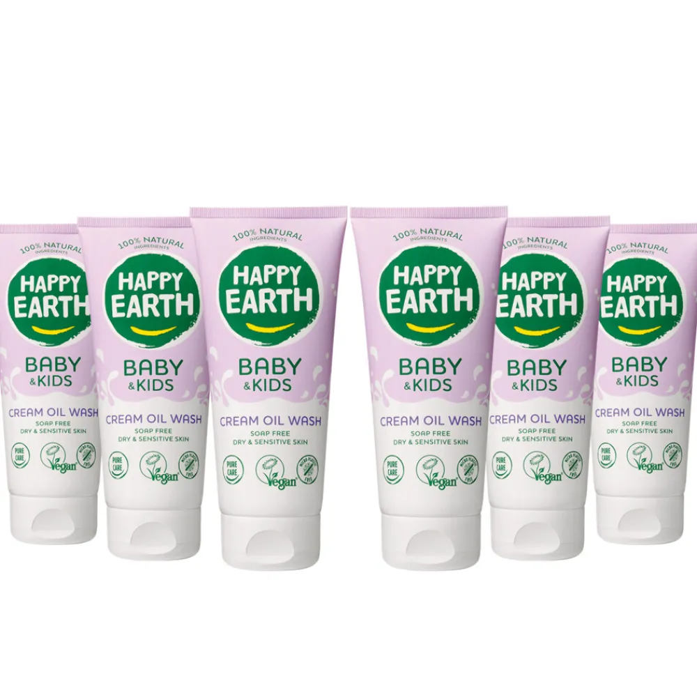 Bad & Douche<Happy Earth 6x Cream Oil Wash 100% Natuurlijk Baby & Kids 200 ml