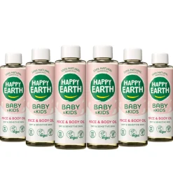 6x Face & Body Oil 100% Natuurlijk Baby & Kids 150 ml^Happy Earth Discount