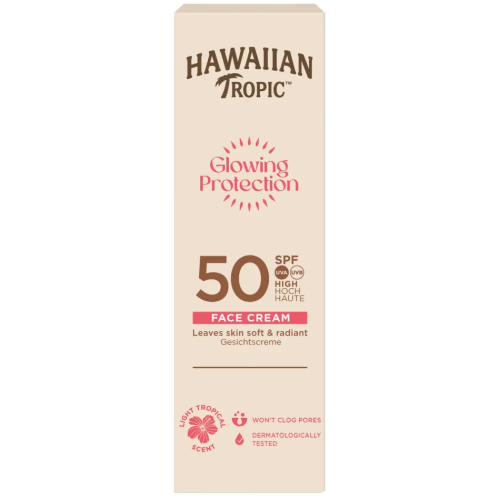 Zonbescherming<Hawaiian Tropic 6x Zonnebrand Glowing Protection Face Cream SPF 50 50 ml