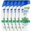 6x 2in1 Menthol Fresh 300 ml Shampoo