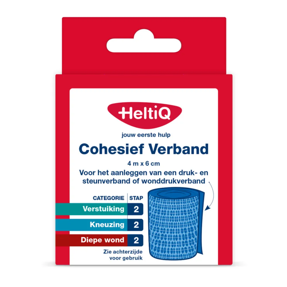 Verbandmiddelen|Sportblessures<HeltiQ 2x Cohesief Verband 4 m x 6 cm
