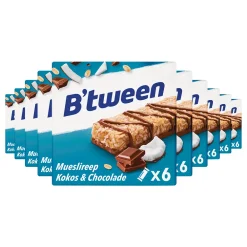 Snacks & Tussendoortjes<Hero 10x B'tween Mueslireep Kokos 6x25 gr