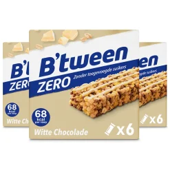 Snacks & Tussendoortjes<Hero 3x B'tween Mueslireep Zero Witte Chocolade 6x20 gr