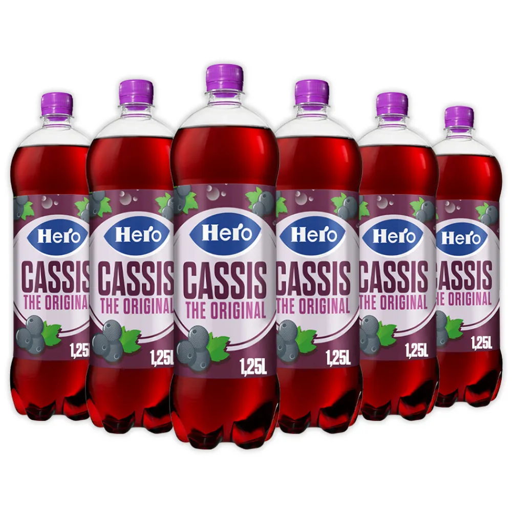 Dranken<Hero 6x Cassis The Original 1,25 liter