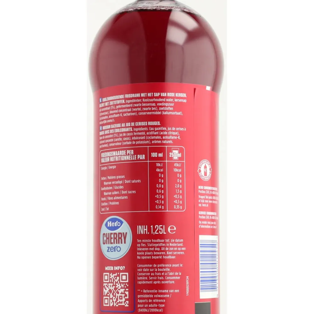 6x Cherry Zero 1,25 liter^Hero Clearance
