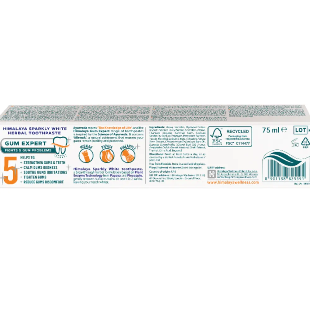 Discount 6x Kruidentandpasta Sparkly White 75 ml Spoelen & Poetsen