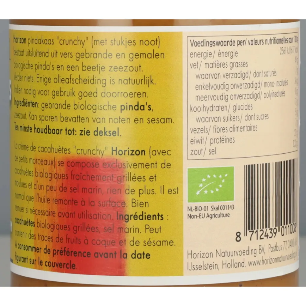 3x Pindakaas Crunchy met Zout Bio 350 gr Beleg