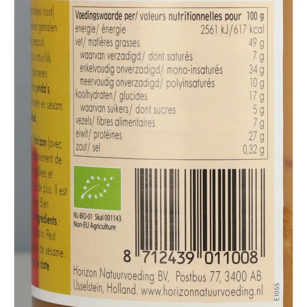 3x Pindakaas Crunchy met Zout Bio 350 gr Beleg