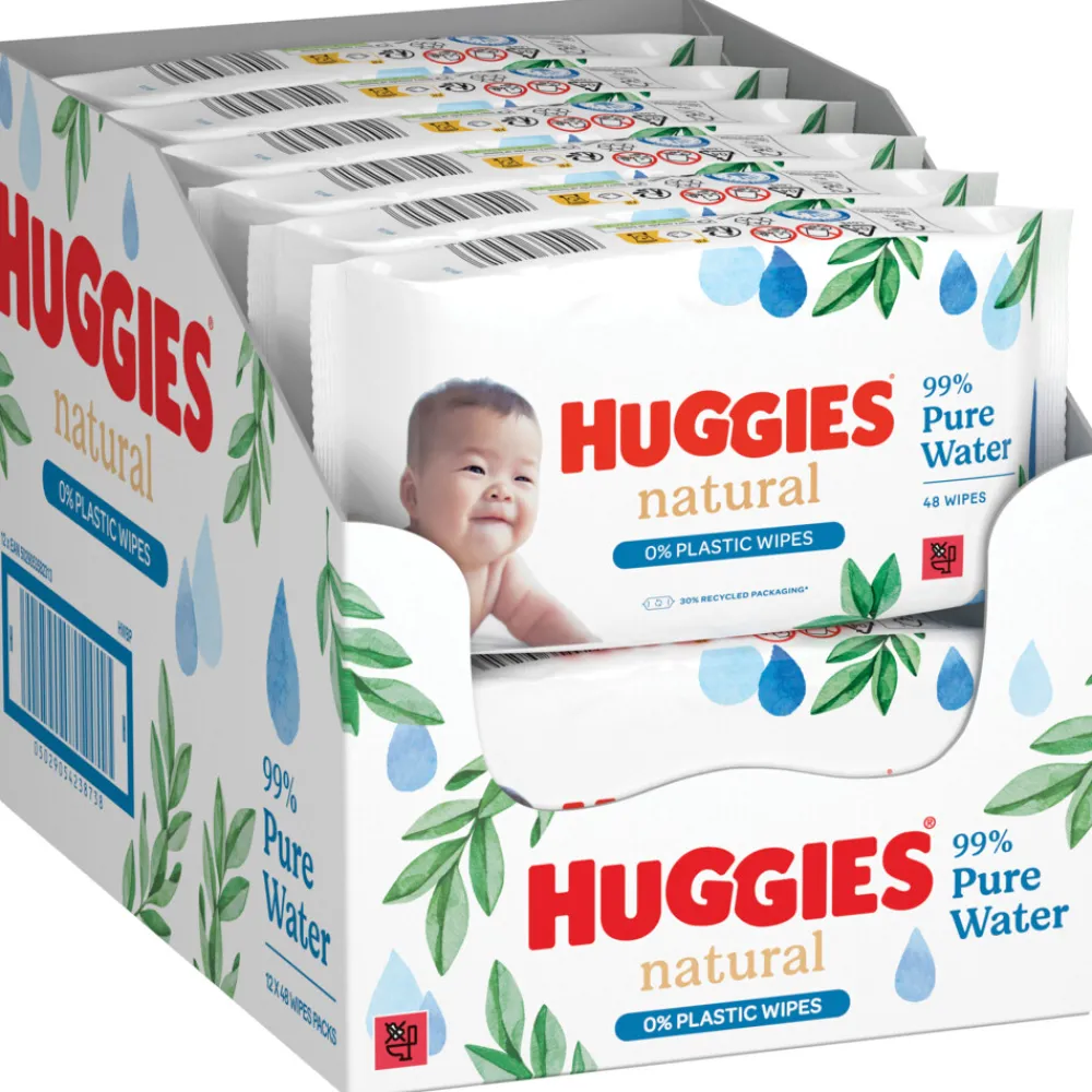 Babydoekjes<Huggies 12x Billendoekjes Natural 0% plastic 12x48=576 stuks