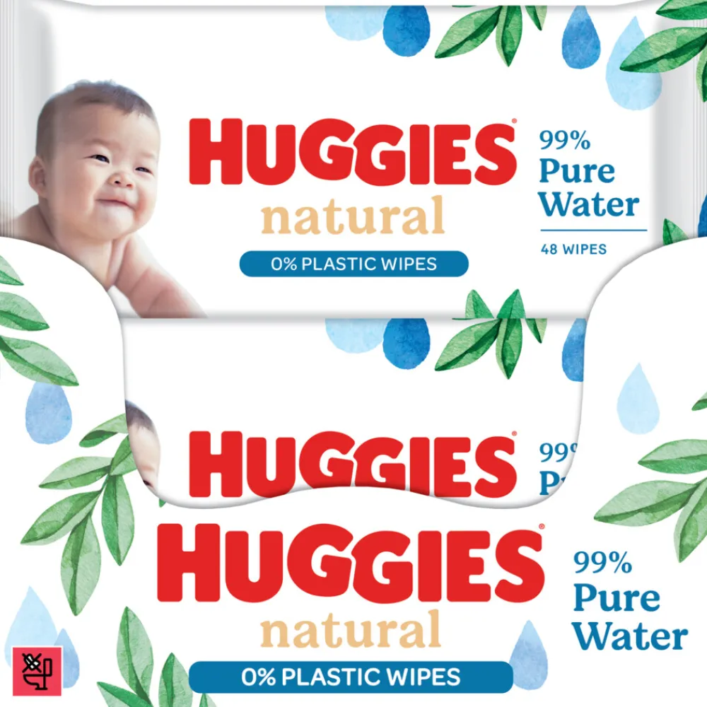Babydoekjes<Huggies 12x Billendoekjes Natural 0% plastic 12x48=576 stuks