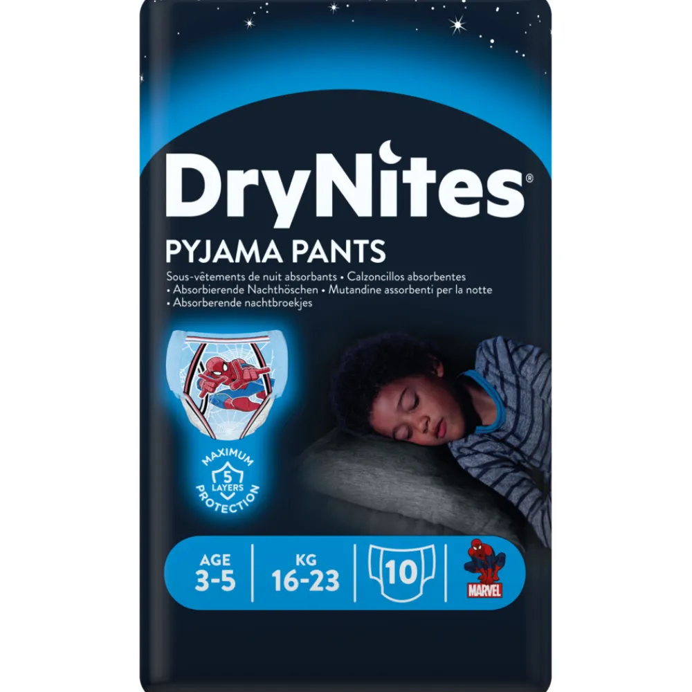Luiers<Huggies DryNites 3x Absorberende Luierbroekjes Jongens 3-5 jaar 10 stuks