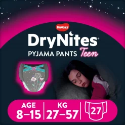 Luiers|Incontinentie<Huggies DryNites 3x Absorberende Luierbroekjes Meisjes 8-13 jaar 9 stuks