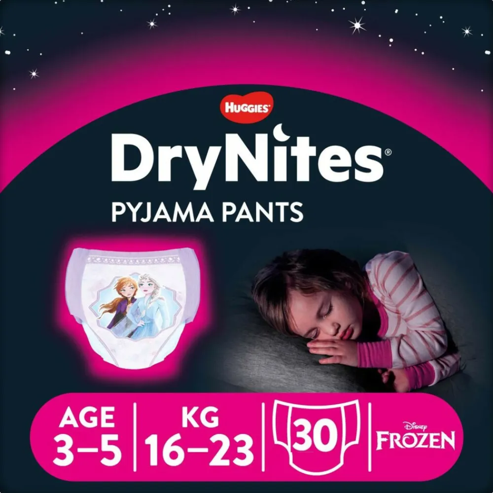 Luiers|Incontinentie<Huggies DryNites 3x Absorberende Luierbroekjes Meisjes 3-5 jaar 10 stuks