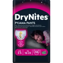 Luiers|Incontinentie<Huggies DryNites 3x Absorberende Luierbroekjes Meisjes 3-5 jaar 10 stuks