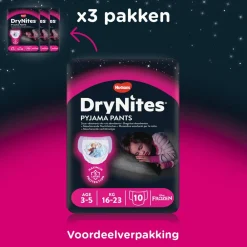 Luiers|Incontinentie<Huggies DryNites 3x Absorberende Luierbroekjes Meisjes 3-5 jaar 10 stuks