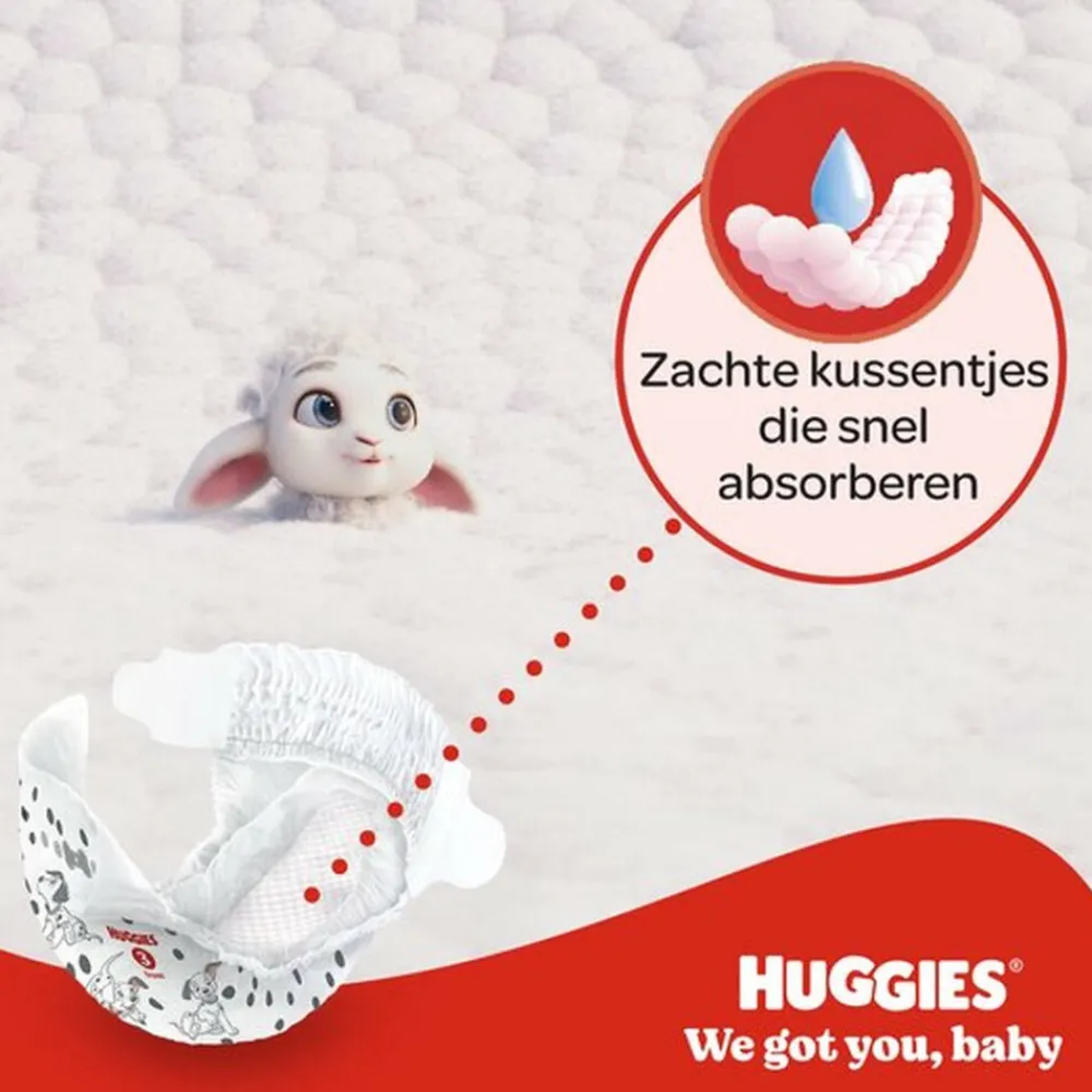 3x Little Movers Luiers Maat 4 (7 - 18 kg) 50 stuks^Huggies Hot