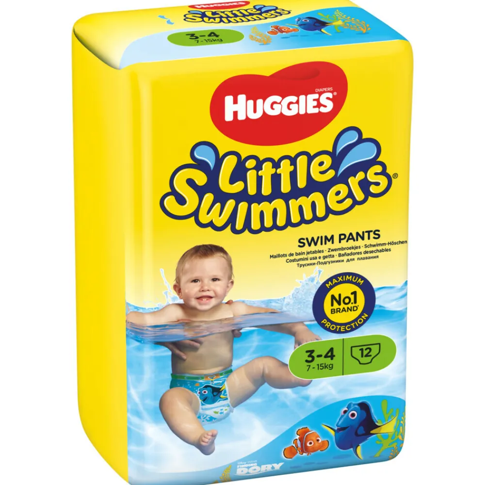 3x Little Swimmers Maat 3-4 (7-15 kg) 12 stuks^Huggies Sale