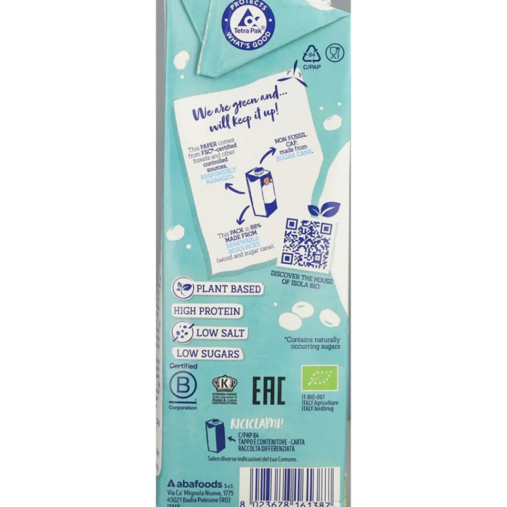 Melkvervangers<Isola bio 3x Soja Naturel Drink 1 liter