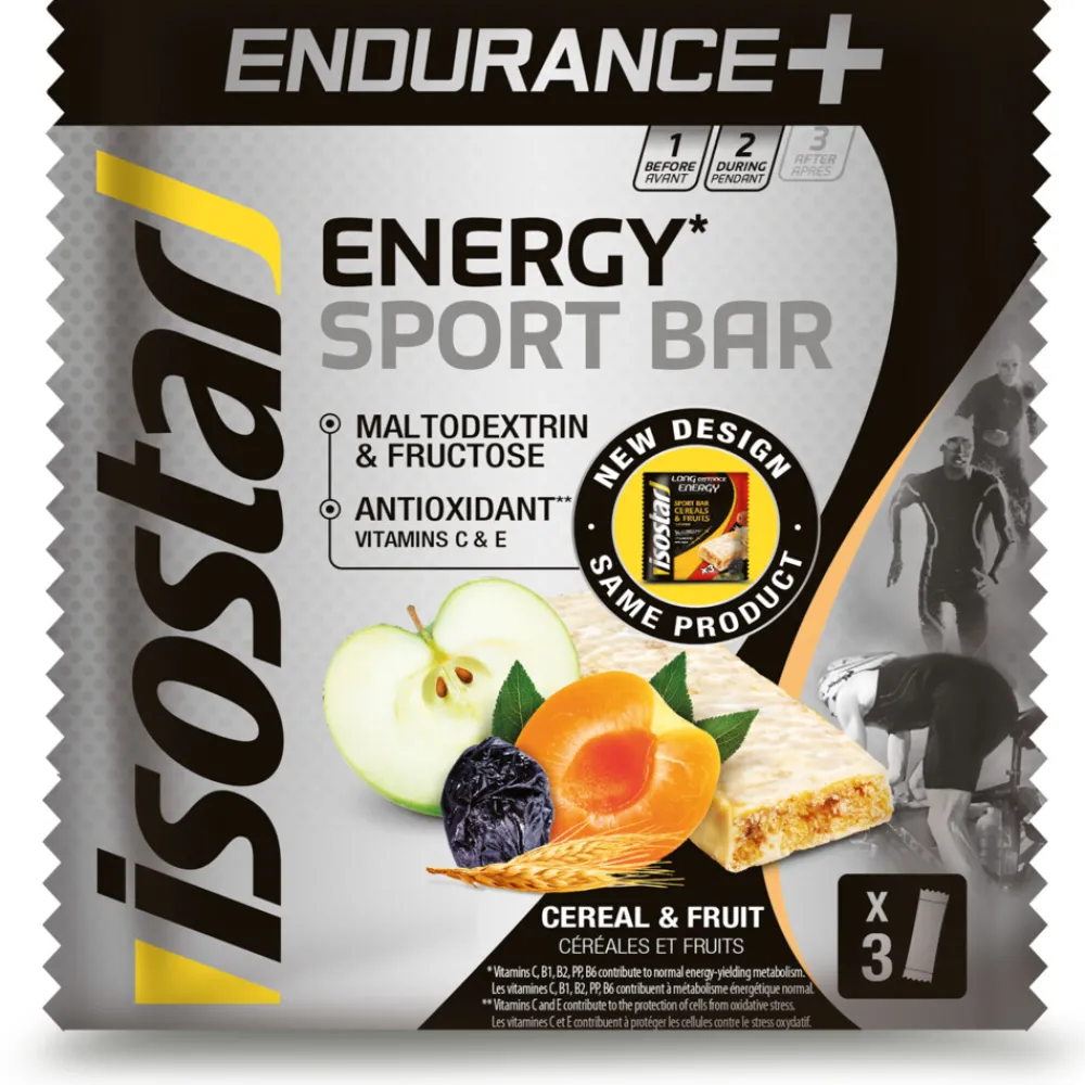 Sportvoeding & Drank|Snacks & Tussendoortjes<Isostar 6x Endurance + Energy Sportreep Fruit 3 x 40 gr