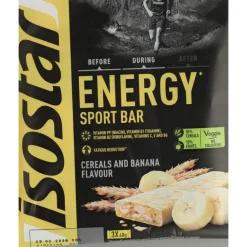 Sportvoeding & Drank|Snacks & Tussendoortjes<Isostar 20x High Energy Sportreep Banaan 3 x 40 gr